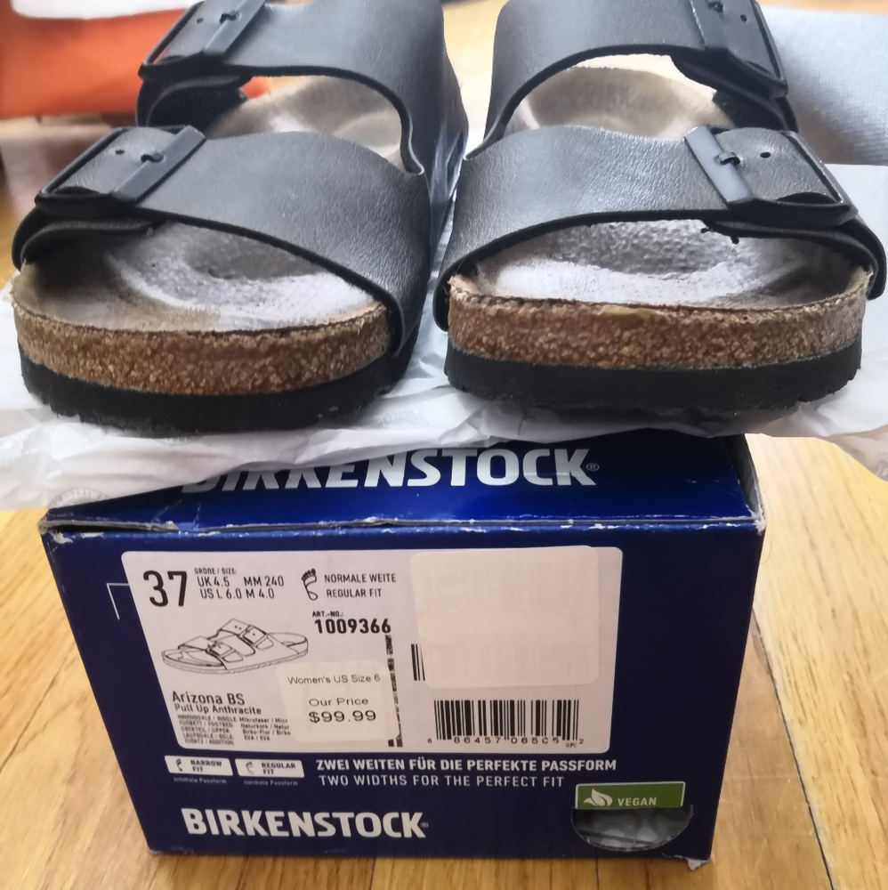 Birkenstocks: Birko-Flor Pull Up Arizona Slide